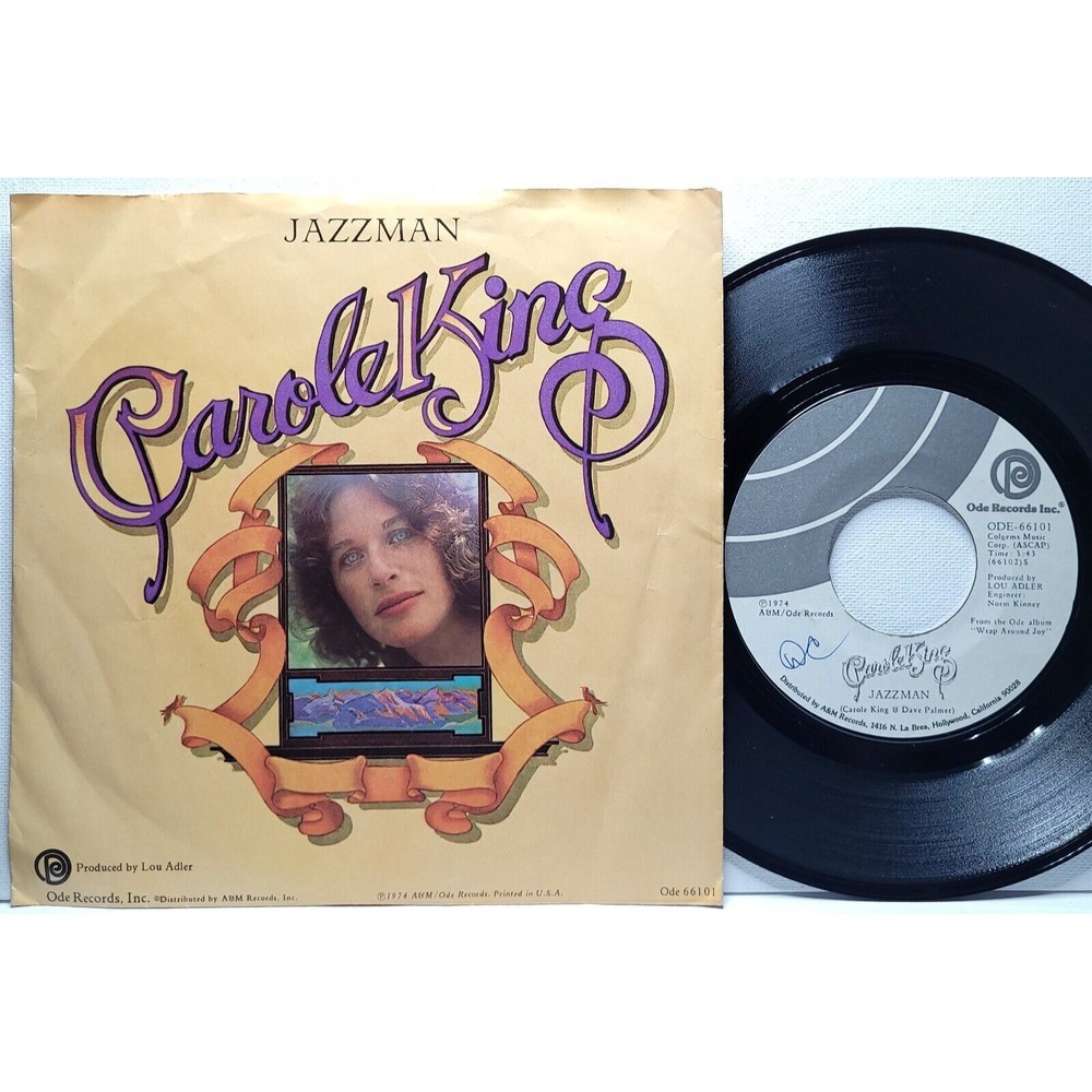 Carole King Vinyl 45 Jazzman / You Go Your Way, I'll Go Mine on Ode VG/EX Rock